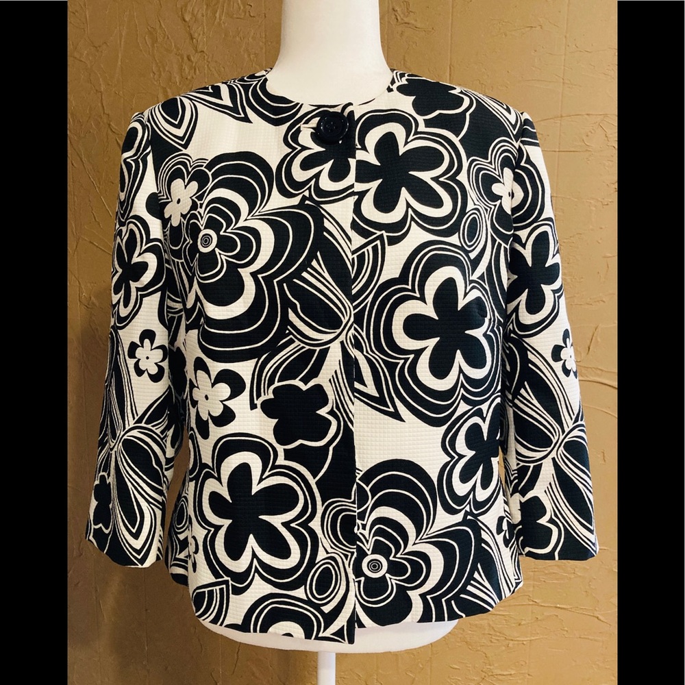 John Meyer NWT Black & White Jacket Blazer Size 14